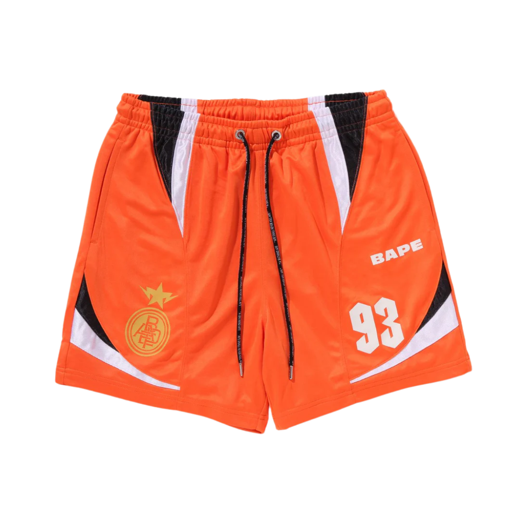 A Bathing Ape® Multi Logo Relaxed Fit Soccer Shorts – Unisex