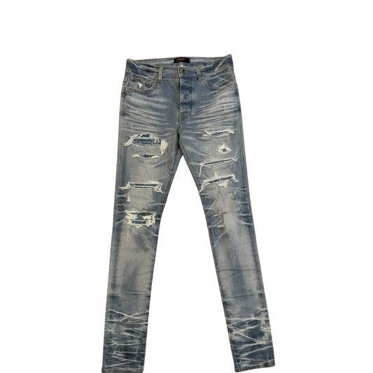 Amiri MX1 Blue Crystal Blue Denim Jeans