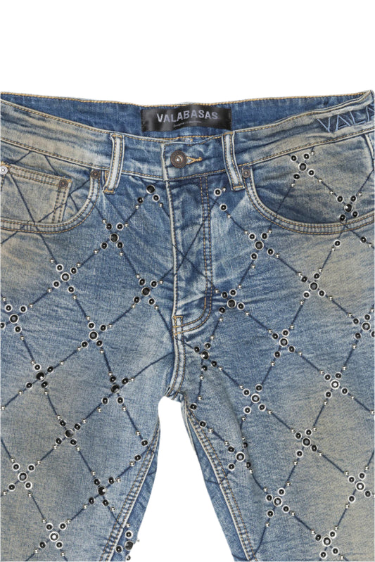 Valabasas Pop Stacked Jean Dark Vintage Blue