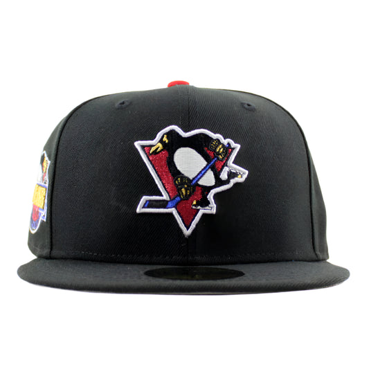 Pittsburgh Penguins 50 Years New Era 59Fifty Fitted Hat (Black Gray Under brim)