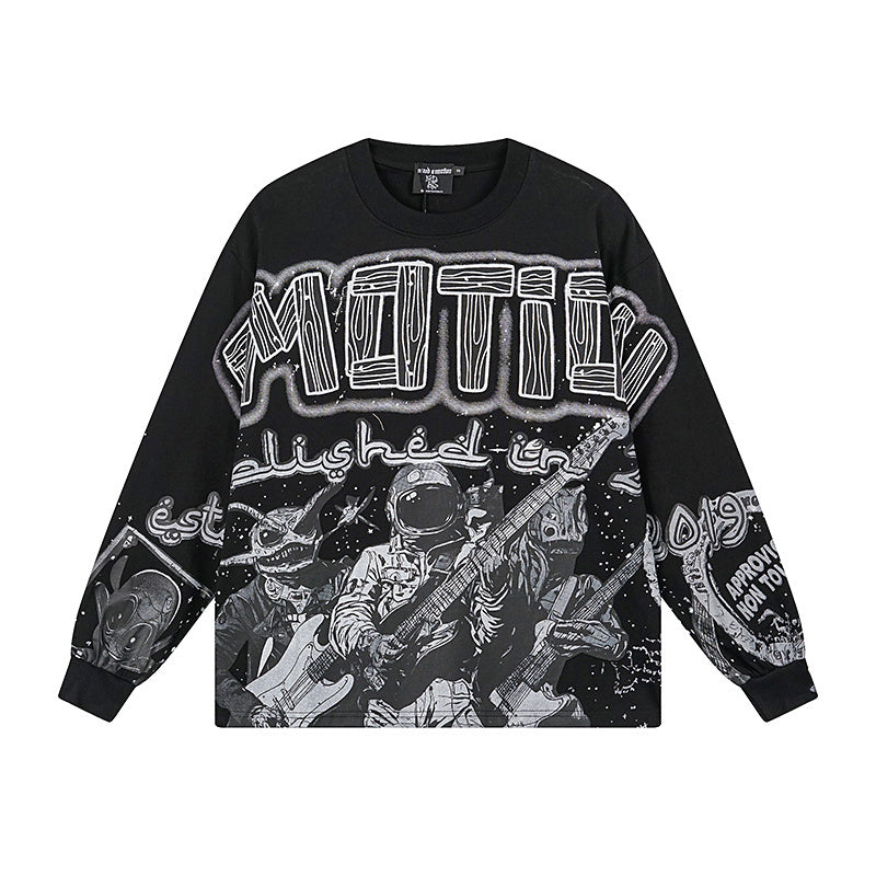 Mixed Emotions - Astro Long Sleeve Black Tee