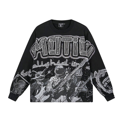 Mixed Emotions - Astro Long Sleeve Black Tee