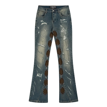 LOST SHDWS Flared Stretch Jeans