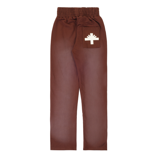 Vertabrae Logo Sweatpants Brown